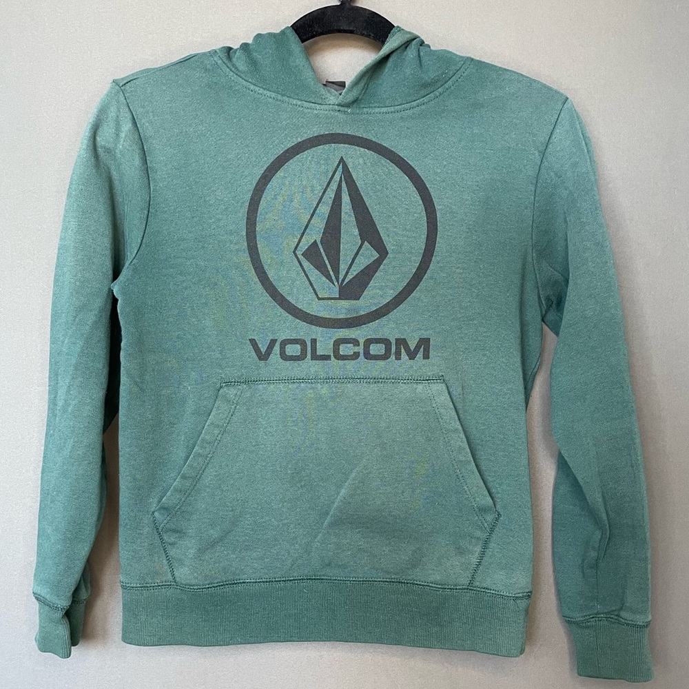 Volcom forest green boys S (8/10) hoodie sweatshirt